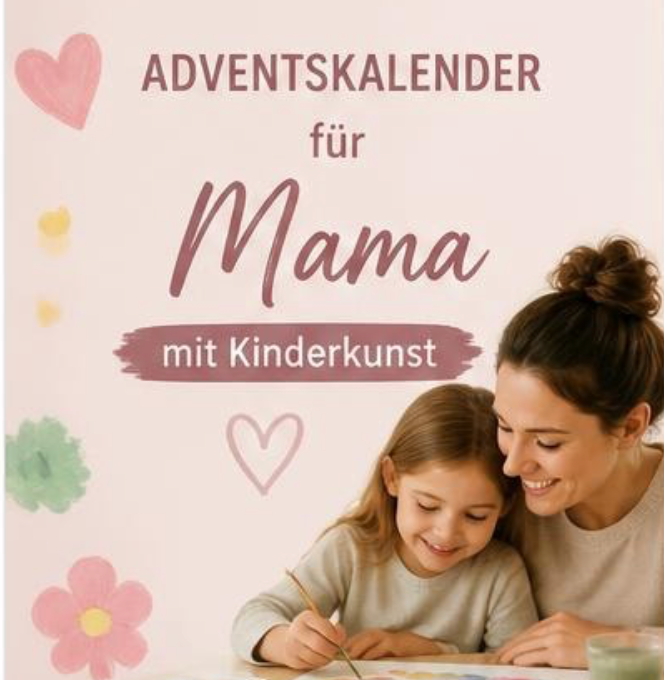 PREMIUM Adventskalender für Mamas mit Kinderkunst
