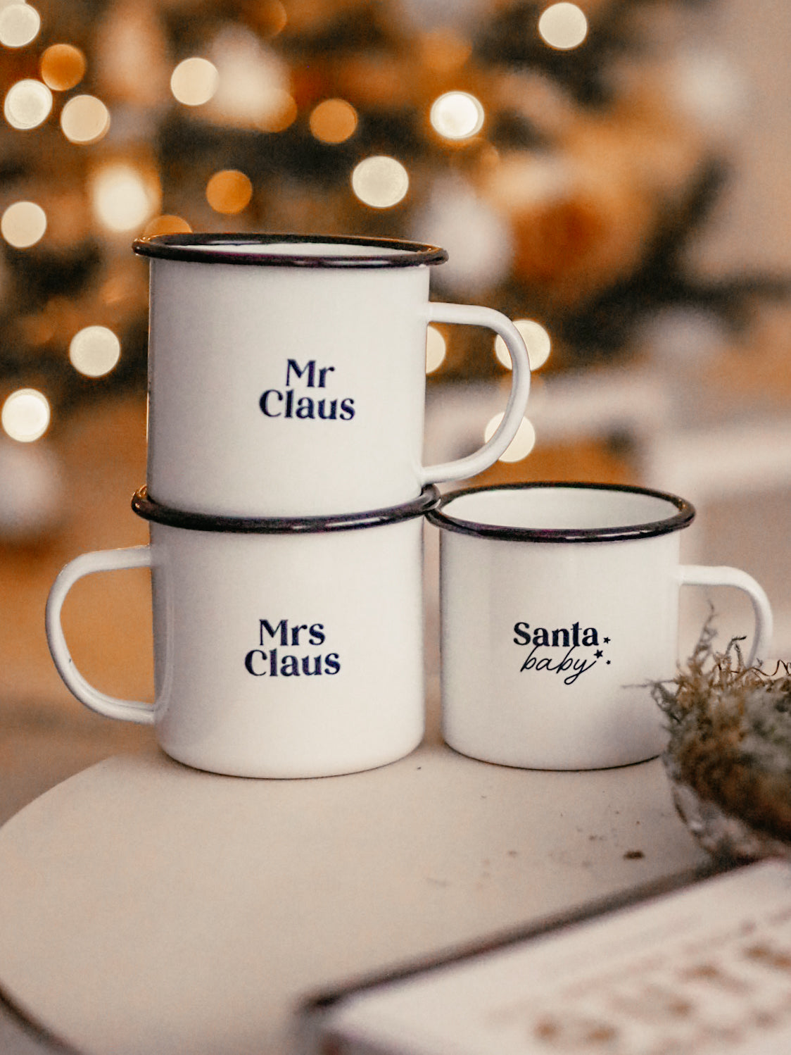 SET Mr & Mrs Claus + Santa Baby | Emaille Becher SALE