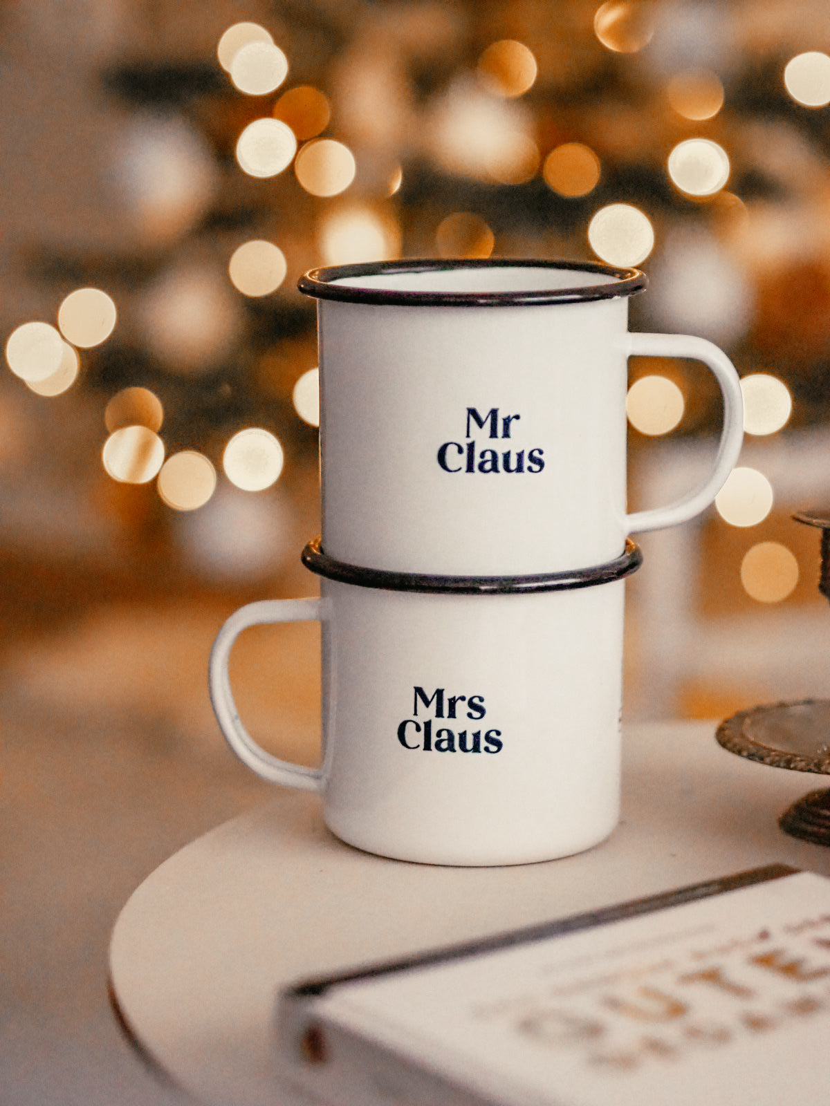 SET Mr & Mrs Claus | Emaille Becher SALE