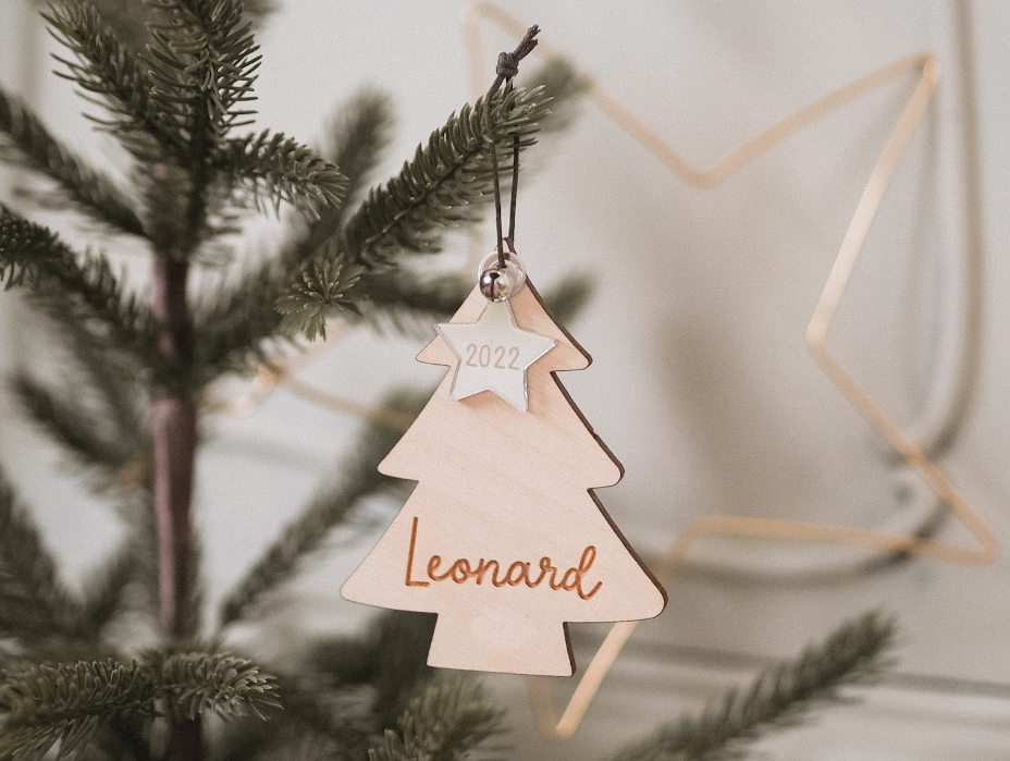 personalisierter Baumanhänger Weihnachtsbaum Wunschtext #16