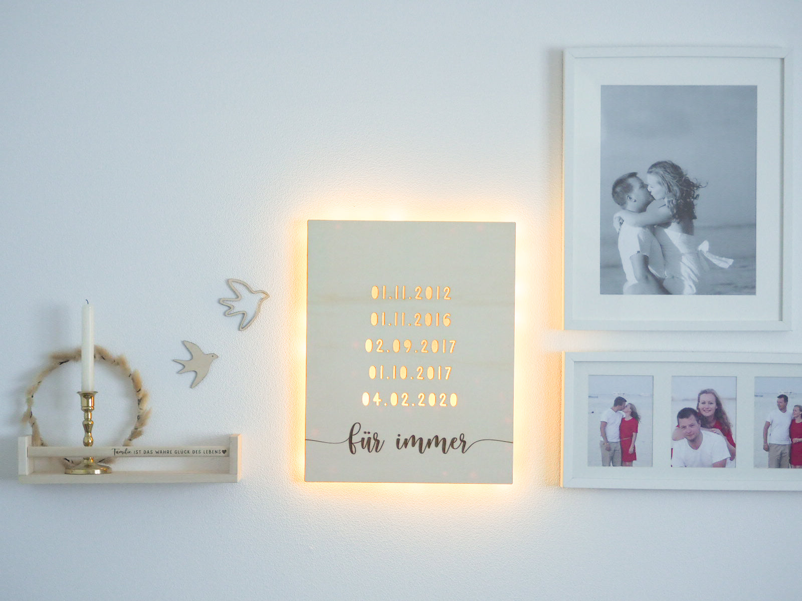 personalisiertes Leuchtbild "für immer" – LED Lampe #2