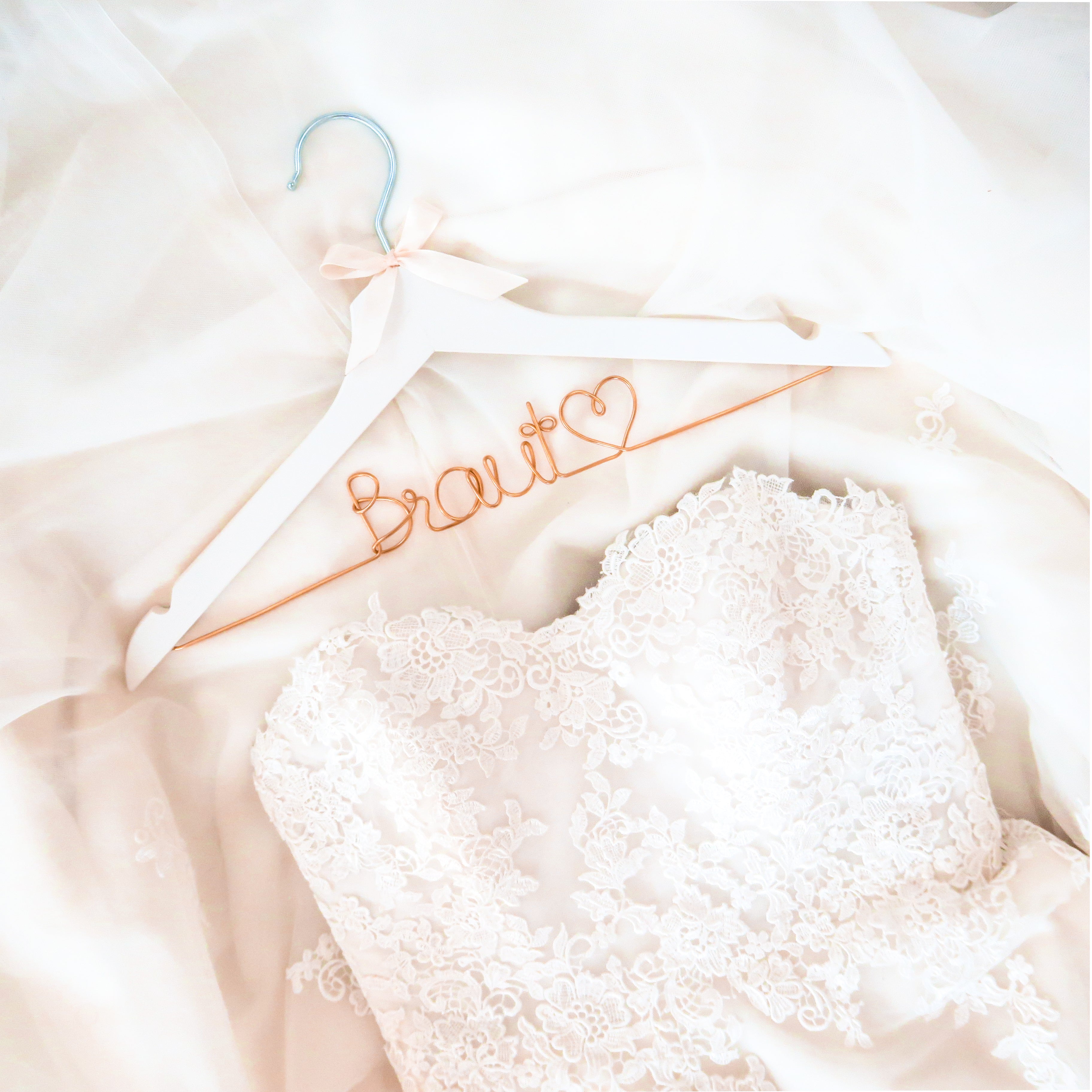 Kleiderbügel Braut | Draht #1